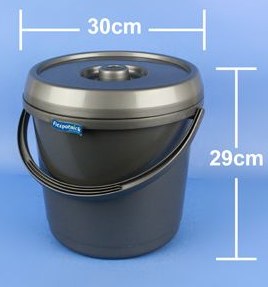 WHITEFURZE BUCKET WITH LID - 14 LITRE