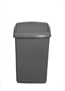 WHITEFURZE 45LTR SWING TOP BIN - SILVER