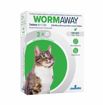 WORMAWAY PLUS FOR CATS 1KG - 8KG