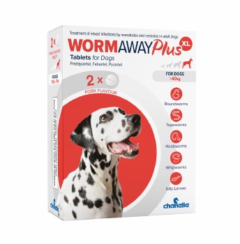 WORMAWAY PLUS TABLETS XL FOR DOGS