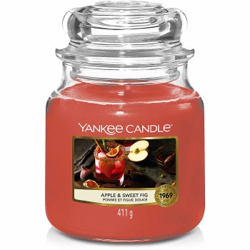 YANKEE CANDLE APPLE AND SWEET FIG MEDIUM JAR