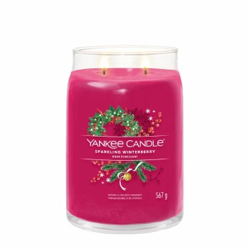 YANKEE CANDLE SIGNATURE LARGE JAR SPARKLING WINTERBERRY