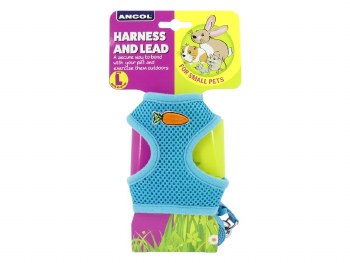 ANCOL SMALL ANIMAL MESH HARNESS -  LARGE - TEAL