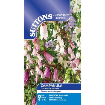 SUTTONS CAMPANULA COTTAGE GARDEN MIX