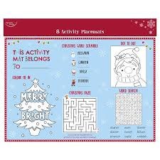 CHRISTMAS ACTIVITY PAPER PLACEMAT 9 X 42CM -  8 PACK