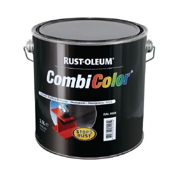 RUSTOLEUM COMBI BLACK METAL PAINT SATIN 2.5L