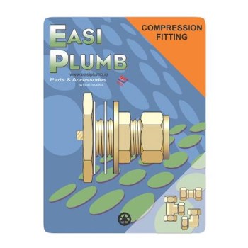 EASIPLUMB 1/2" BRASS COMPRESSION TANK CONNECTOR