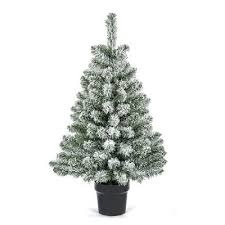 90CM ARTIFICIAL FLOCKED CHRISTMAS TREE IN POT - ON DISPLAY
