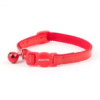 ANCOL GLOSS REFLECTIVE CAT COLLAR -  RED