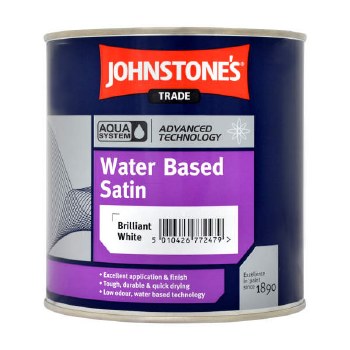 JOHNSTONES WATER BASED SATIN WHITE 1L