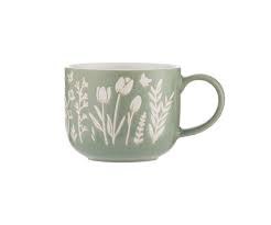 MASON CASH IN THE MEADOW GREEN TULIP MUG 400ML