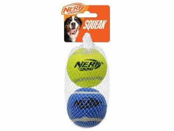 NERF SQUEAK TENNIS BALLS 3" 2PK
