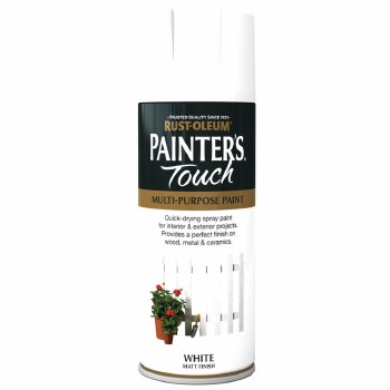 RUST-OLEUM PAINT TOUCH MULTI PURPOSE WHITE MATT SPRAY PAINT