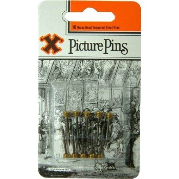 PICTURE PINS BRASS PICTURE PINS - 12PACK