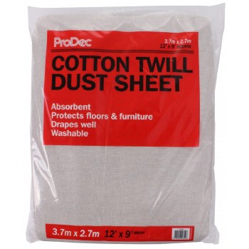 PRODEC 12FT 9FT COTTON TWILL DUST SHEETS