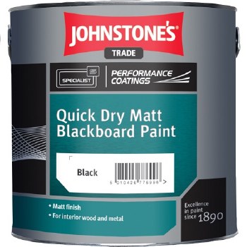 JOHNSTONES QUICK DRY MATT BLACKBOARD PAINT