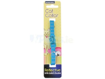 ANCOL REFLECTIVE BLUE FISH CAT COLLAR 20-30CM