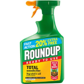 ROUNDUP TOTAL READY TO USE WEEDKILLER 1L PLUE 20% FREE