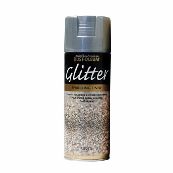 Rust-Oleum Silver glitter effect Multi-surface Spray paint, 400ml