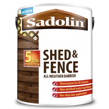 SADOLIN SHED & FENCE STAIN - EBONY 5L