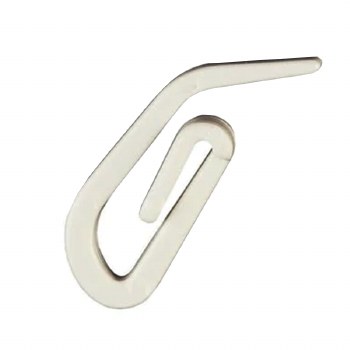 WHITE  PLASTIC CURTAIN HOOKS - 50PACK