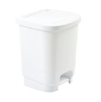 WHITEFURZE 8L WHITE PEDAL BIN