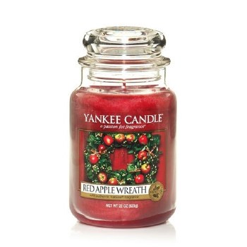 YANKEE CANDLE RED APPLE WREATH LARGE JAR