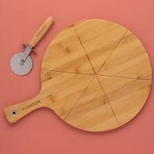 TYPHOON WORLD FOODS PIZZA BOARD AND CUTTER SET