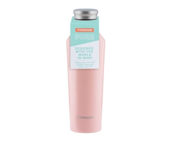 TYPHOON PURE PINK DOUBLE WALL WATER BOTTLE 500ML