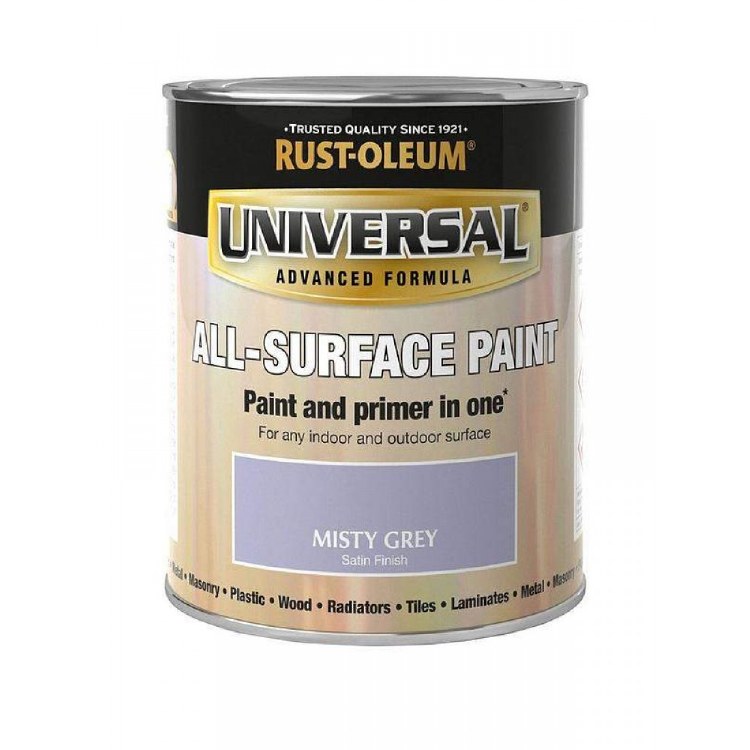 Rust-Oleum Gloss Finish Universal Metal and All-Surface Paint – MISTY GREY 750ML