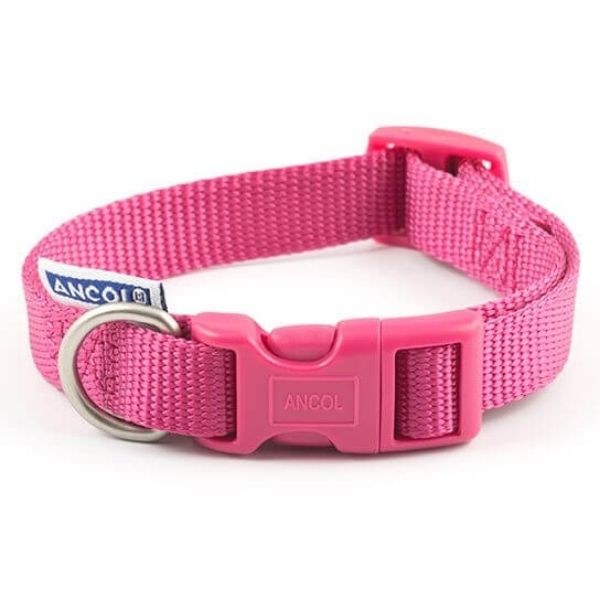 ANCOL VIVA DOG COLLAR PINK SIZE 6