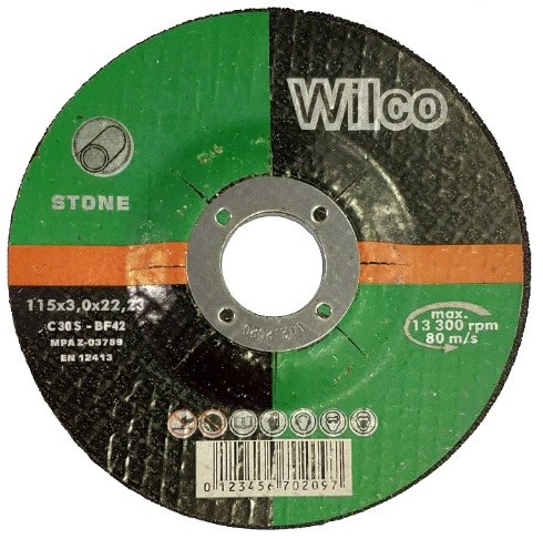 WILCO NO.26 4&quot; 1/2 D/P STONE CUTTING DISC