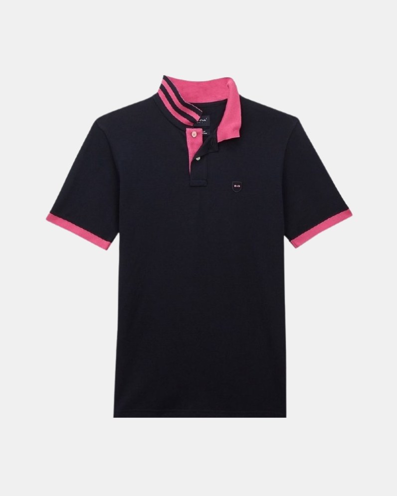 Pique Contrast Collar Polo