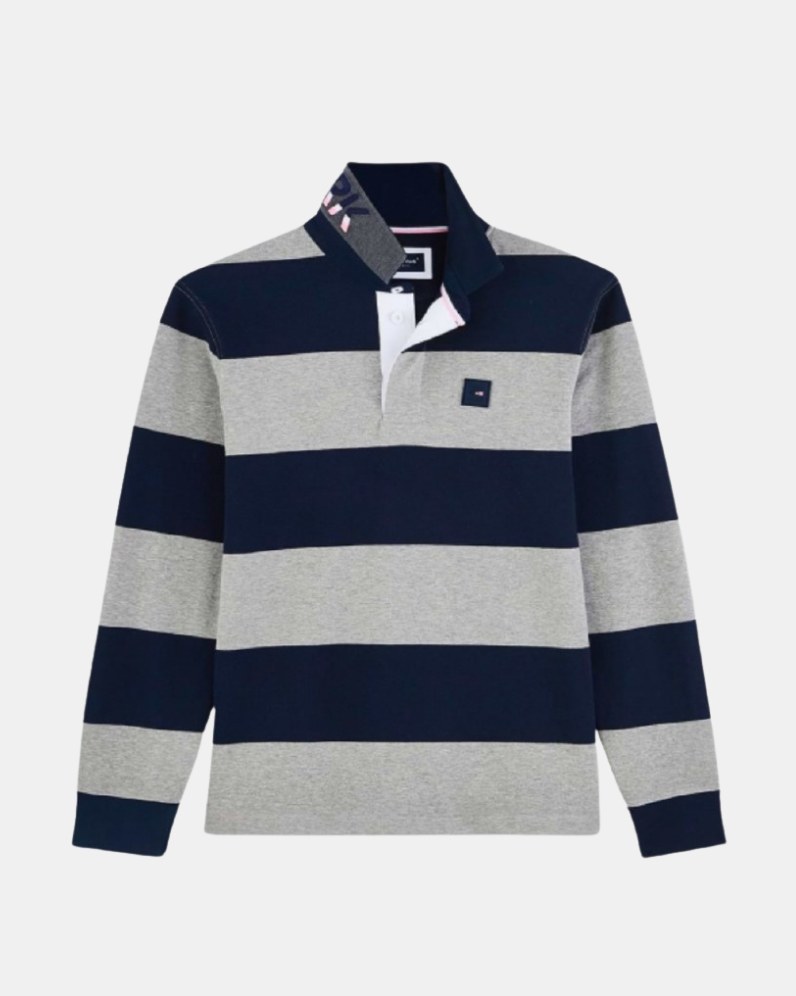 Contrast Stripe Rugby Shirt