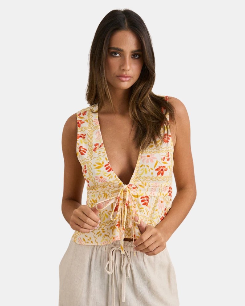 Wildflower Tie Front Top