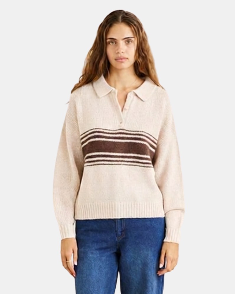 Strata Knit Collared Jumper