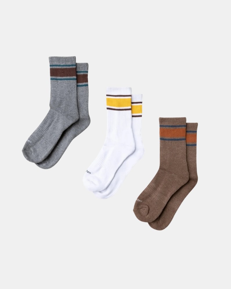 Stripe 3-Pack Crew Sock