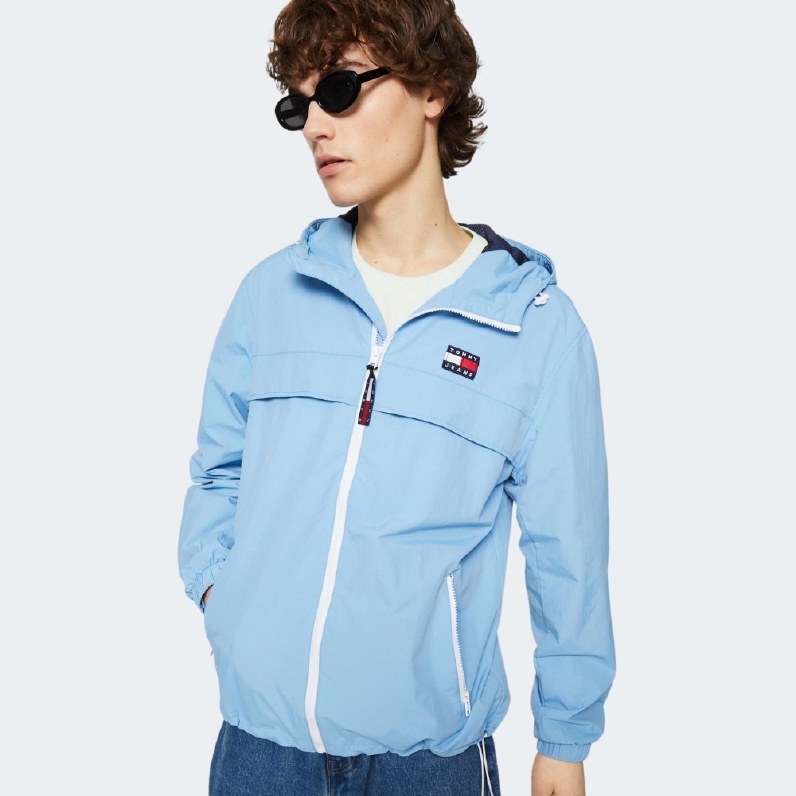 Tommy jeans sales windbreaker white