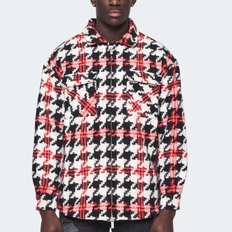 The Couture Club Digital Check Shacket