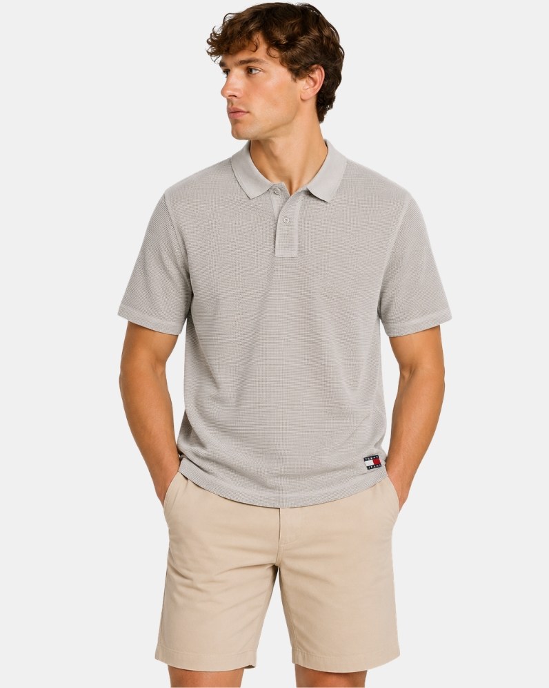 Waffle Knit Polo Shirt