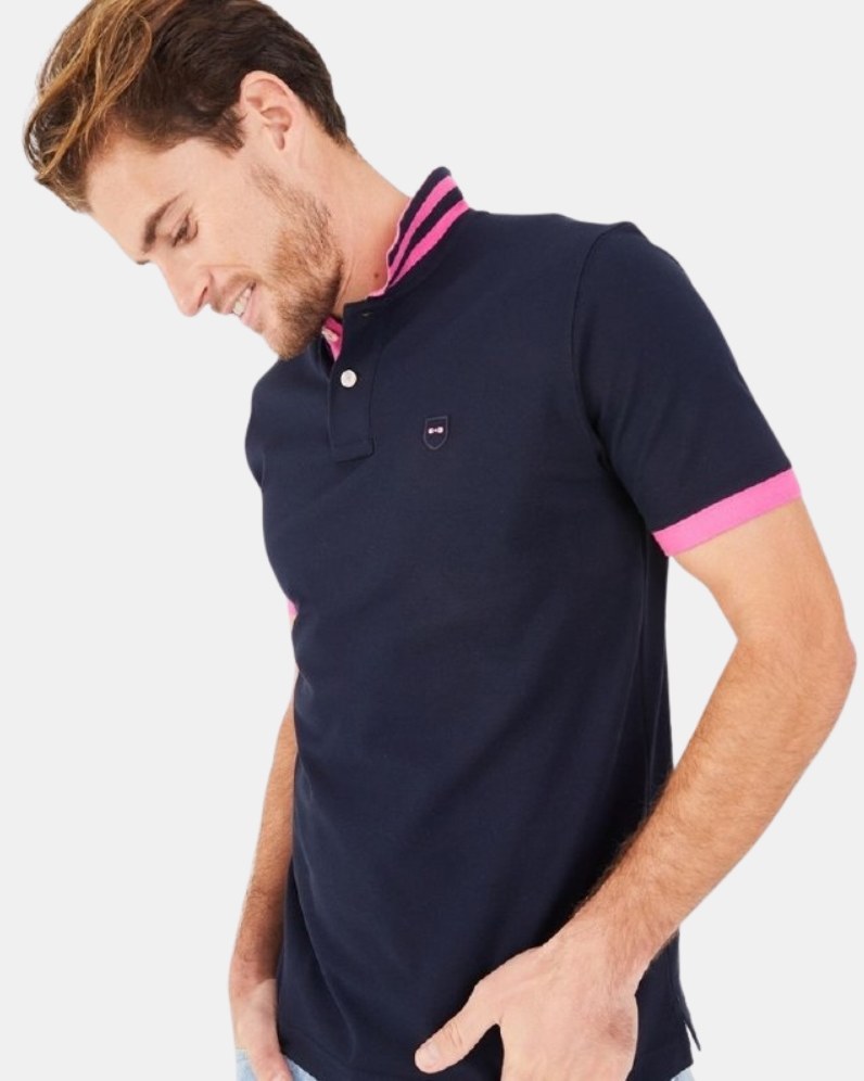 Pique Contrast Collar Polo