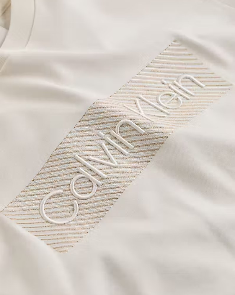Textured Embroidered Tee