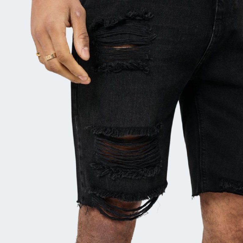 Essential Denim Distressed Shorts