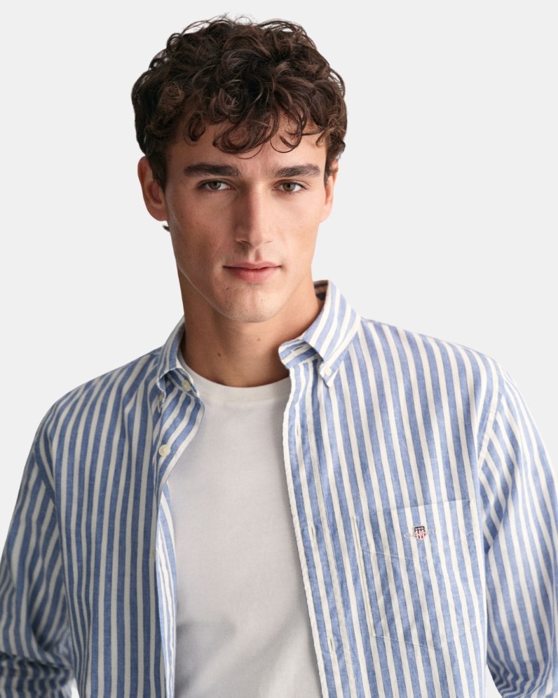 Cotton Linen Stripe Shirt