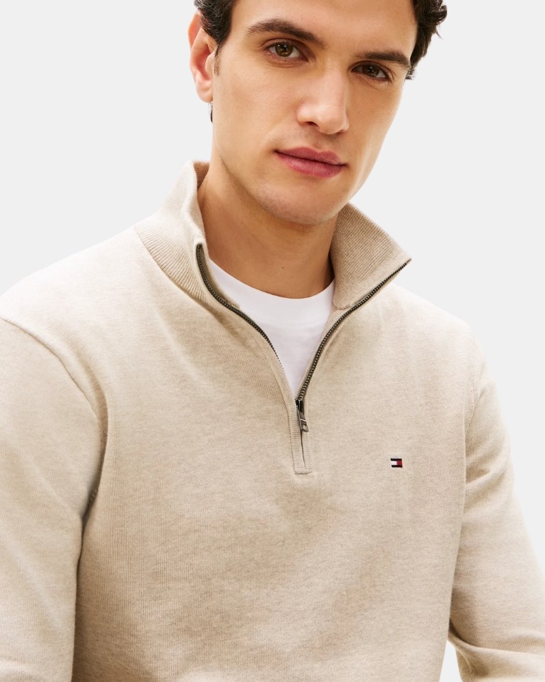 Essential Mock Knit Half Zip