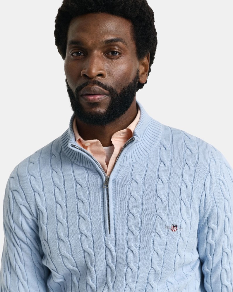 Cotton Cable Half Zip