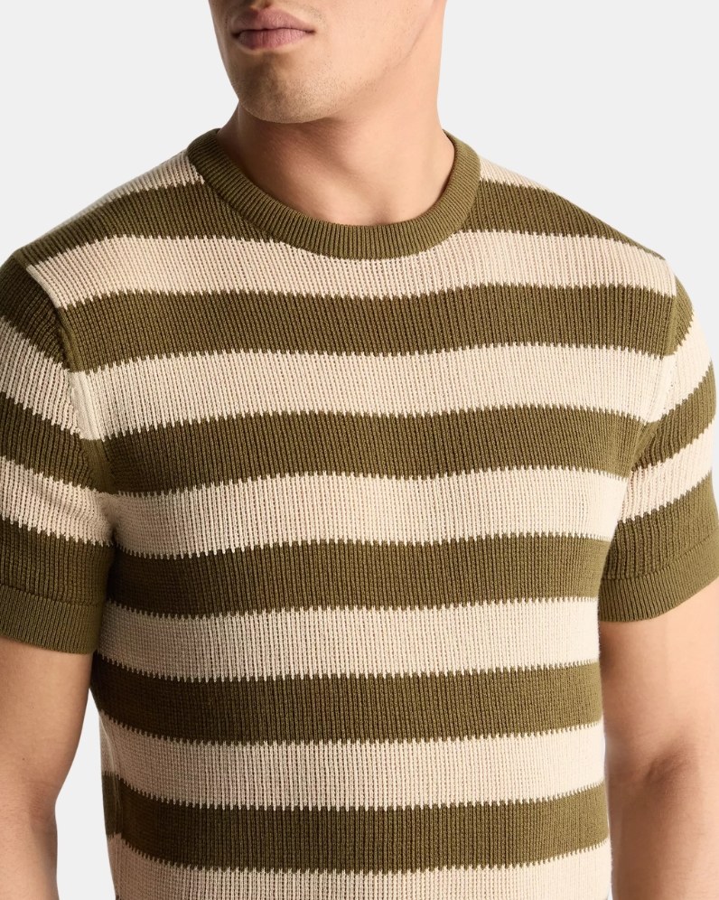 Stripe Knit T-Shirt