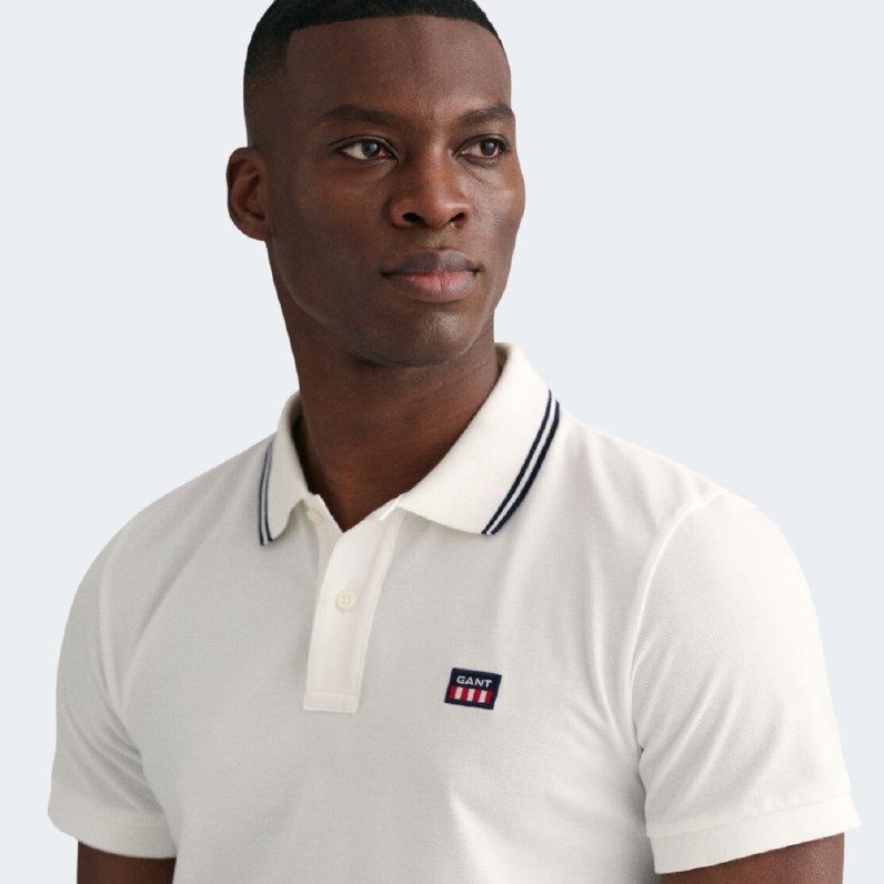 Gant Striped Collar Polo Shirt