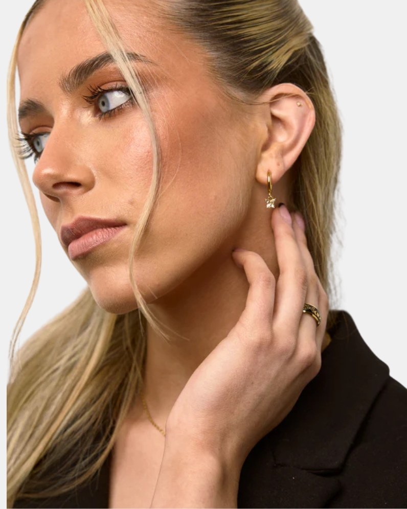 Féileacáin Hoop Earrings