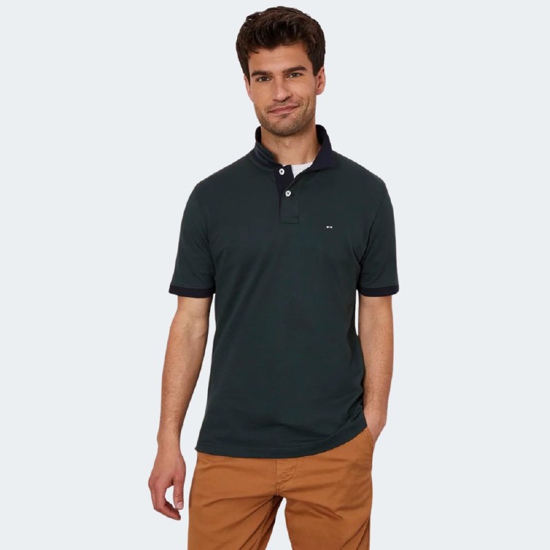 Pima Cotton Contrast Polo Shirt